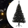 Árbol de Navidad Artificial Preiluminado Negro 120 cm PVC