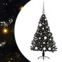 Árbol de Navidad Artificial Preiluminado Negro 120 cm PVC