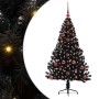 Árbol de Navidad Artificial Preiluminado Negro 120 cm PVC