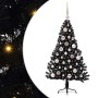 Árbol de Navidad Artificial Preiluminado Negro 120 cm PVC