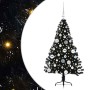 Árbol de Navidad Artificial Preiluminado Negro 120 cm PVC