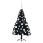 Árbol de Navidad Artificial Preiluminado Negro 120 cm PVC