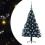 Árbol de Navidad Artificial Preiluminado Negro 120 cm PVC