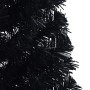 Árbol de Navidad Artificial Preiluminado Negro 120 cm PVC