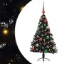 Árbol de Navidad Artificial Preiluminado Negro 120 cm PVC