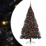Árbol de Navidad Artificial Preiluminado Negro 180 cm PVC