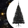 Árbol de Navidad Artificial Preiluminado Negro 180 cm PVC