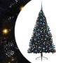 Árbol de Navidad Artificial Preiluminado Negro 180 cm PVC