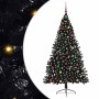 Árbol de Navidad Artificial Preiluminado Negro 180 cm PVC