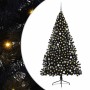 Árbol de Navidad Artificial Preiluminado Negro 240 cm PVC