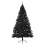 Árbol de Navidad Artificial Preiluminado Negro 240 cm PVC
