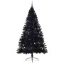 Árbol de Navidad Artificial Preiluminado Negro 240 cm PVC