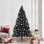 Árbol de Navidad Artificial Preiluminado Negro 240 cm PVC