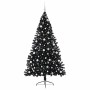 Árbol de Navidad Artificial Preiluminado Negro 240 cm PVC