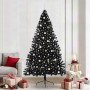 Árbol de Navidad Artificial Preiluminado Negro 240 cm PVC