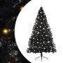 Árbol de Navidad Artificial Preiluminado Negro 240 cm PVC