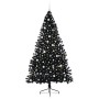 Árbol de Navidad Artificial Preiluminado Negro 240 cm PVC