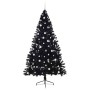 Árbol de Navidad Artificial Preiluminado Negro 240 cm PVC
