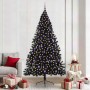 Árbol de Navidad Artificial Preiluminado Negro 240 cm PVC
