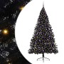 Árbol de Navidad Artificial Preiluminado Negro 240 cm PVC
