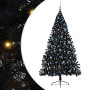 Árbol de Navidad Artificial Preiluminado Negro 240 cm PVC