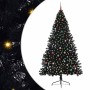 Árbol de Navidad Artificial Preiluminado Negro 240 cm PVC