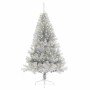 Árbol de Navidad Artificial Preiluminado Plateado 120 cm PET