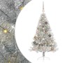 Árbol de Navidad Artificial Preiluminado Plateado 120 cm PET