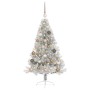 Árbol de Navidad Artificial Preiluminado Plateado 120 cm PET