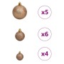 Árbol de Navidad Artificial Preiluminado Plateado 120 cm PET