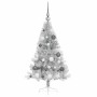 Árbol de Navidad Artificial Preiluminado Plateado 120 cm PET