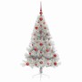 Árbol de Navidad Artificial Preiluminado Plateado 120 cm PET