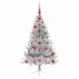 Árbol de Navidad Artificial Preiluminado Plateado 120 cm PET