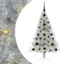 Árbol de Navidad Artificial Preiluminado Plateado 120 cm PET