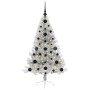Árbol de Navidad Artificial Preiluminado Plateado 120 cm PET