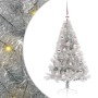 Árbol de Navidad artificial pre-iluminado Plateado 120 cm PET