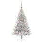 Árbol de Navidad artificial pre-iluminado Plateado 120 cm PET