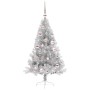 Árbol de Navidad artificial pre-iluminado Plateado 120 cm PET