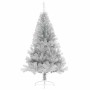 Árbol de Navidad artificial pre-iluminado Plateado 120 cm PET