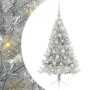 Árbol de Navidad Artificial Preiluminado Plateado 120 cm PET