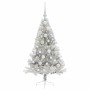 Árbol de Navidad Artificial Preiluminado Plateado 120 cm PET