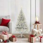 Árbol de Navidad Artificial Preiluminado Plateado 120 cm PET