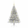 Árbol de Navidad Artificial Preiluminado Plateado 120 cm PET