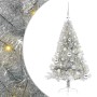 Árbol de Navidad Artificial Preiluminado Plateado 120 cm PET