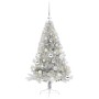 Árbol de Navidad Artificial Preiluminado Plateado 120 cm PET