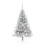 Árbol de Navidad Artificial Preiluminado Plateado 120 cm PET
