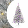Árbol de Navidad Artificial Preiluminado Plateado 120 cm PET