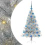 Árbol de Navidad Artificial Preiluminado Plateado 120 cm PET