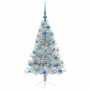 Árbol de Navidad Artificial Preiluminado Plateado 120 cm PET