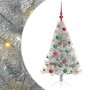 Árbol de Navidad Artificial Preiluminado Plateado 120 cm PET